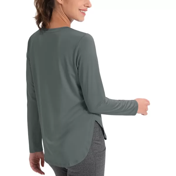 MAGCOMSEN Women's UPF 80+ UV T Shirts Long Sleeve Workout Tops Quick Dry Athletic Tees Gym Hiking Sun Shirt