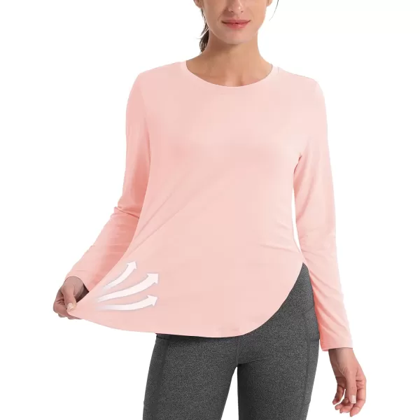 MAGCOMSEN Women's UPF 80+ UV T Shirts Long Sleeve Workout Tops Quick Dry Athletic Tees Gym Hiking Sun Shirt