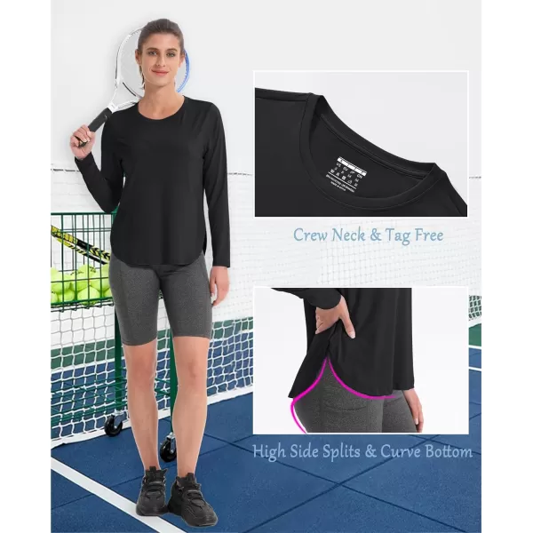 MAGCOMSEN Women's UPF 80+ UV T Shirts Long Sleeve Workout Tops Quick Dry Athletic Tees Gym Hiking Sun Shirt