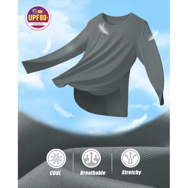 MAGCOMSEN Women's UPF 80+ UV T Shirts Long Sleeve Workout Tops Quick Dry Athletic Tees Gym Hiking Sun Shirt