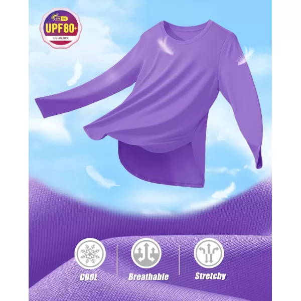 MAGCOMSEN Women's UPF 80+ UV T Shirts Long Sleeve Workout Tops Quick Dry Athletic Tees Gym Hiking Sun Shirt