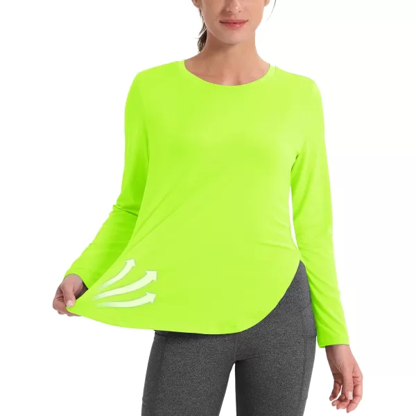 MAGCOMSEN Women's UPF 80+ UV T Shirts Long Sleeve Workout Tops Quick Dry Athletic Tees Gym Hiking Sun Shirt