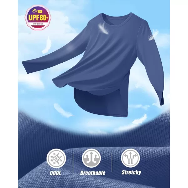 MAGCOMSEN Women's UPF 80+ UV T Shirts Long Sleeve Workout Tops Quick Dry Athletic Tees Gym Hiking Sun Shirt