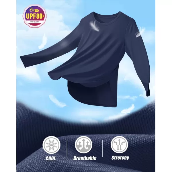MAGCOMSEN Women's UPF 80+ UV T Shirts Long Sleeve Workout Tops Quick Dry Athletic Tees Gym Hiking Sun Shirt