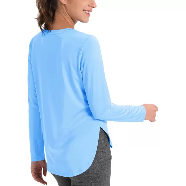 MAGCOMSEN Women's UPF 80+ UV T Shirts Long Sleeve Workout Tops Quick Dry Athletic Tees Gym Hiking Sun Shirt