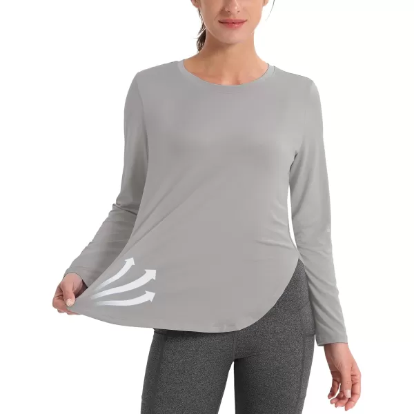 MAGCOMSEN Women's UPF 80+ UV T Shirts Long Sleeve Workout Tops Quick Dry Athletic Tees Gym Hiking Sun Shirt