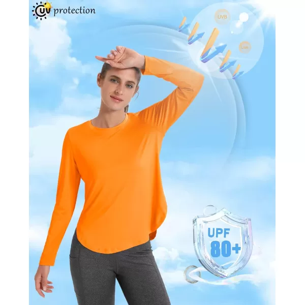 MAGCOMSEN Women's UPF 80+ UV T Shirts Long Sleeve Workout Tops Quick Dry Athletic Tees Gym Hiking Sun Shirt