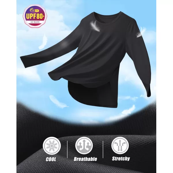 MAGCOMSEN Women's UPF 80+ UV T Shirts Long Sleeve Workout Tops Quick Dry Athletic Tees Gym Hiking Sun Shirt
