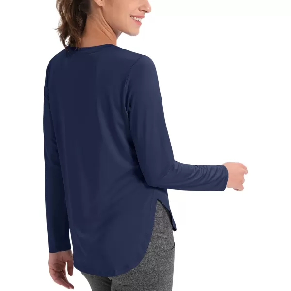 MAGCOMSEN Women's UPF 80+ UV T Shirts Long Sleeve Workout Tops Quick Dry Athletic Tees Gym Hiking Sun Shirt