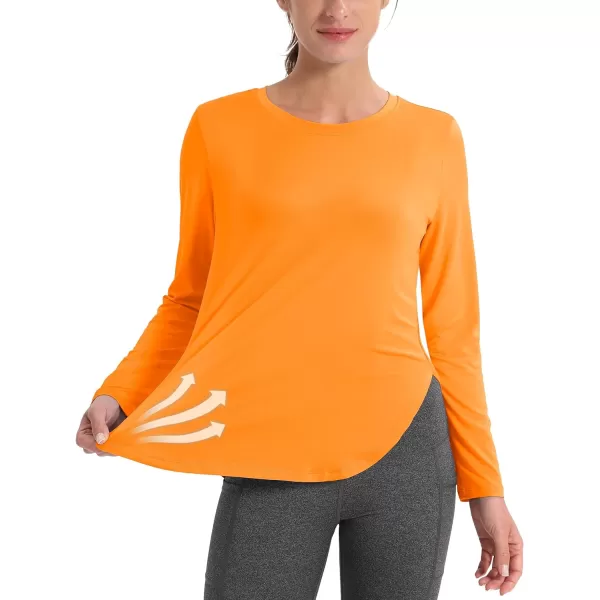 MAGCOMSEN Women's UPF 80+ UV T Shirts Long Sleeve Workout Tops Quick Dry Athletic Tees Gym Hiking Sun Shirt