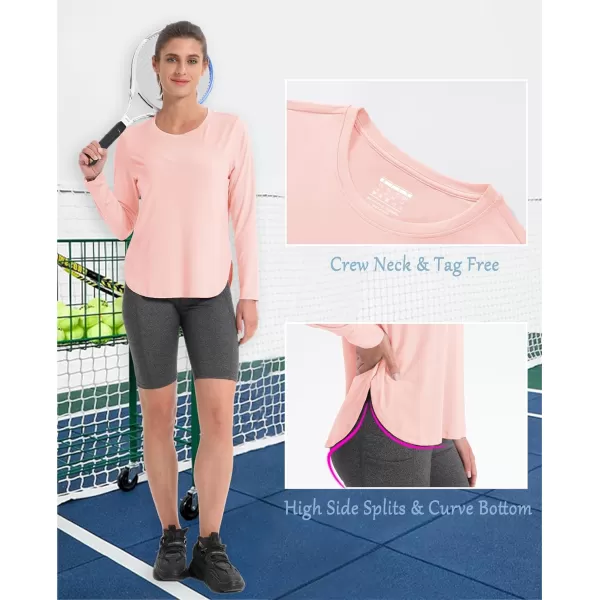 MAGCOMSEN Women's UPF 80+ UV T Shirts Long Sleeve Workout Tops Quick Dry Athletic Tees Gym Hiking Sun Shirt