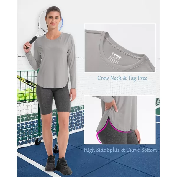 MAGCOMSEN Women's UPF 80+ UV T Shirts Long Sleeve Workout Tops Quick Dry Athletic Tees Gym Hiking Sun Shirt
