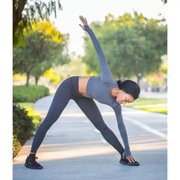 MAGCOMSEN Women's V Cross Waist Leggings with Pockets 27" Brushed Lined Tummy Control Gym Workout Leggings Yoga Pants