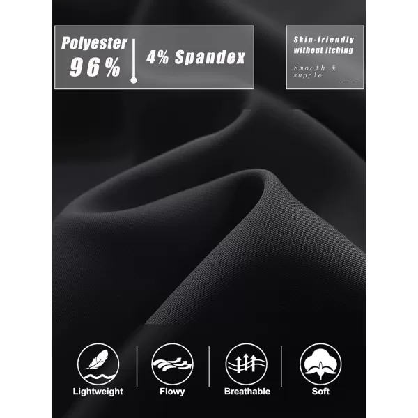 MAGCOMSEN Women's Wide Leg Pant Casual Work Dress Pants High Elastic Waisted Palazzo Flowy Trousers with Pockets