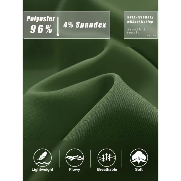 MAGCOMSEN Women's Wide Leg Pant Casual Work Dress Pants High Elastic Waisted Palazzo Flowy Trousers with Pockets