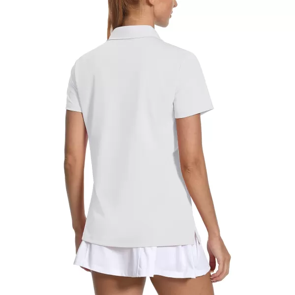Women's Golf Polo Shirts V Neck UPF 50+ Collared Short Sleeve Tennis Shirt Lightweight Quick Dry Sun Protection Shirts
