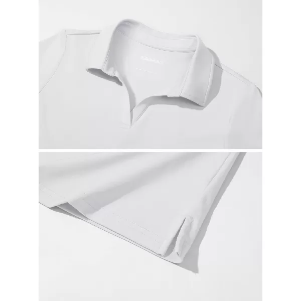 Women's Golf Polo Shirts V Neck UPF 50+ Collared Short Sleeve Tennis Shirt Lightweight Quick Dry Sun Protection Shirts