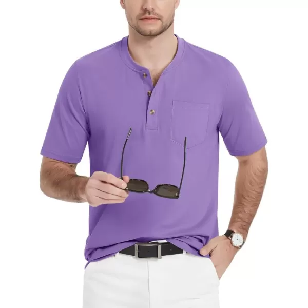 MAGCOMSEN Men's Henley Shirts Short Sleeve Pocket Tee Shirts Cotton Casual T-Shirts Vintage Plain Shirts Summer Fashion