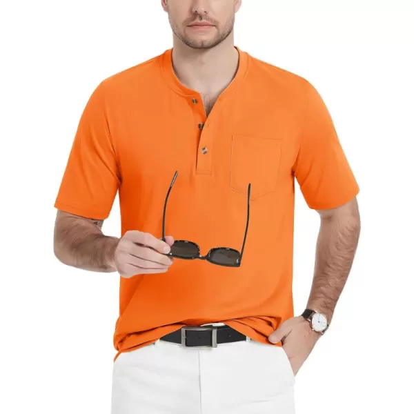MAGCOMSEN Men's Henley Shirts Short Sleeve Pocket Tee Shirts Cotton Casual T-Shirts Vintage Plain Shirts Summer Fashion