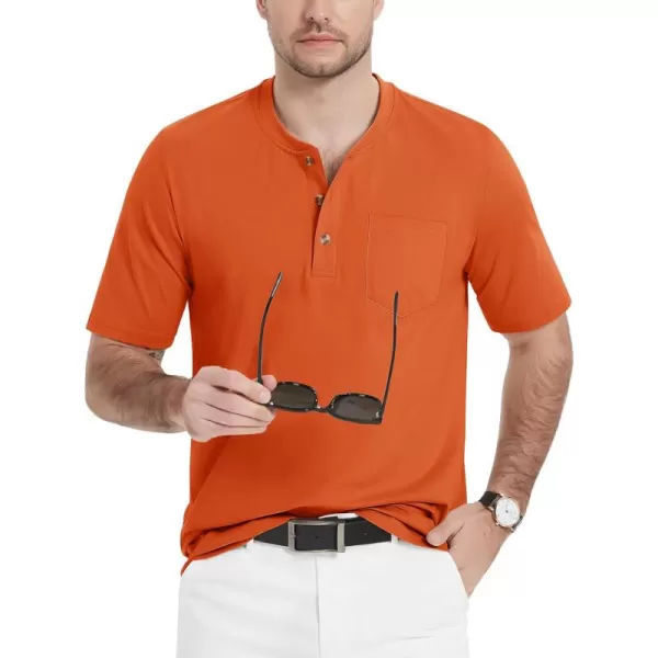 MAGCOMSEN Men's Henley Shirts Short Sleeve Pocket Tee Shirts Cotton Casual T-Shirts Vintage Plain Shirts Summer Fashion