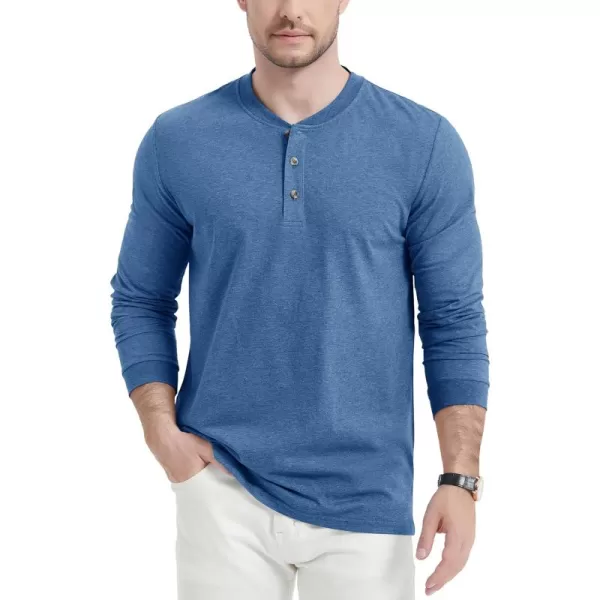 MAGCOMSEN Men's Long Sleeve Henley Shirt Fall Casual Shirt Fashion Front Placket Shirt