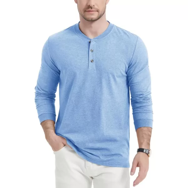 MAGCOMSEN Men's Long Sleeve Henley Shirt Fall Casual Shirt Fashion Front Placket Shirt