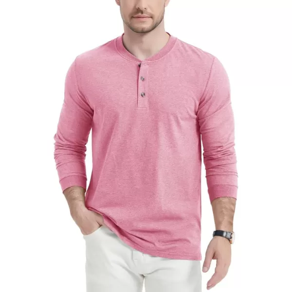 MAGCOMSEN Men's Long Sleeve Henley Shirt Fall Casual Shirt Fashion Front Placket Shirt