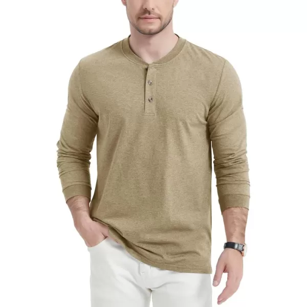 MAGCOMSEN Men's Long Sleeve Henley Shirt Fall Casual Shirt Fashion Front Placket Shirt