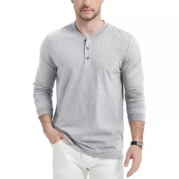 MAGCOMSEN Men's Long Sleeve Henley Shirt Fall Casual Shirt Fashion Front Placket Shirt