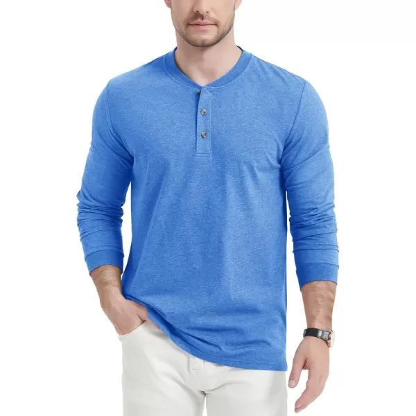 MAGCOMSEN Men's Long Sleeve Henley Shirt Fall Casual Shirt Fashion Front Placket Shirt