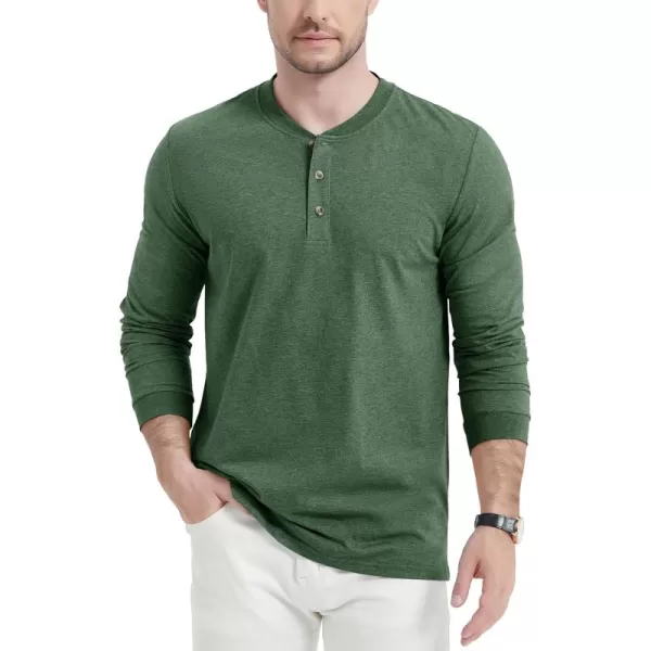 MAGCOMSEN Men's Long Sleeve Henley Shirt Fall Casual Shirt Fashion Front Placket Shirt