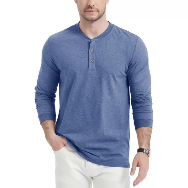 MAGCOMSEN Men's Long Sleeve Henley Shirt Fall Casual Shirt Fashion Front Placket Shirt