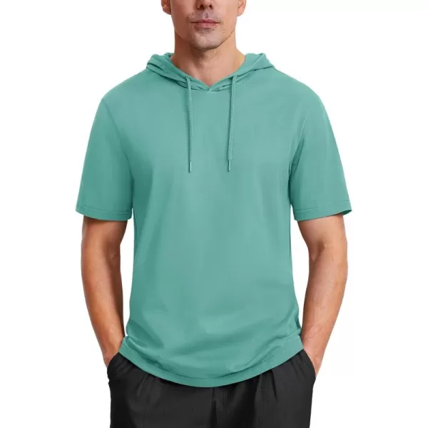 MAGCOMSEN Men's Short Sleeve Hoodie Cotton Hooded T Shirts Lightweight Sweatshirt Hoodies Pullover