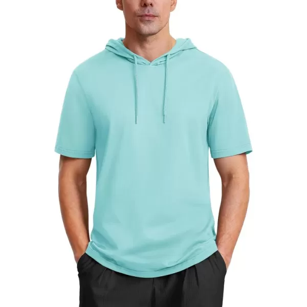 MAGCOMSEN Men's Short Sleeve Hoodie Cotton Hooded T Shirts Lightweight Sweatshirt Hoodies Pullover