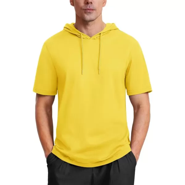 MAGCOMSEN Men's Short Sleeve Hoodie Cotton Hooded T Shirts Lightweight Sweatshirt Hoodies Pullover