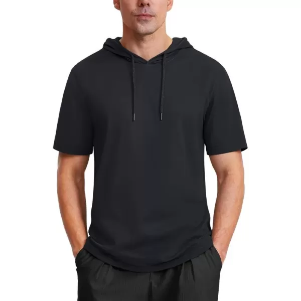 MAGCOMSEN Men's Short Sleeve Hoodie Cotton Hooded T Shirts Lightweight Sweatshirt Hoodies Pullover