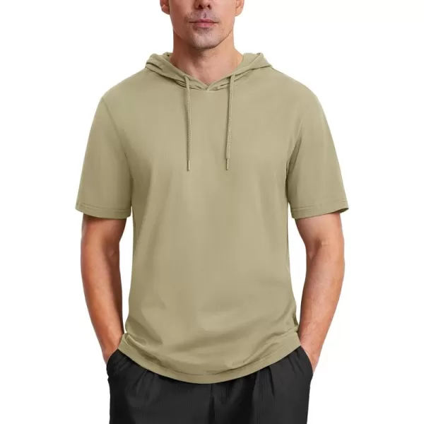 MAGCOMSEN Men's Short Sleeve Hoodie Cotton Hooded T Shirts Lightweight Sweatshirt Hoodies Pullover