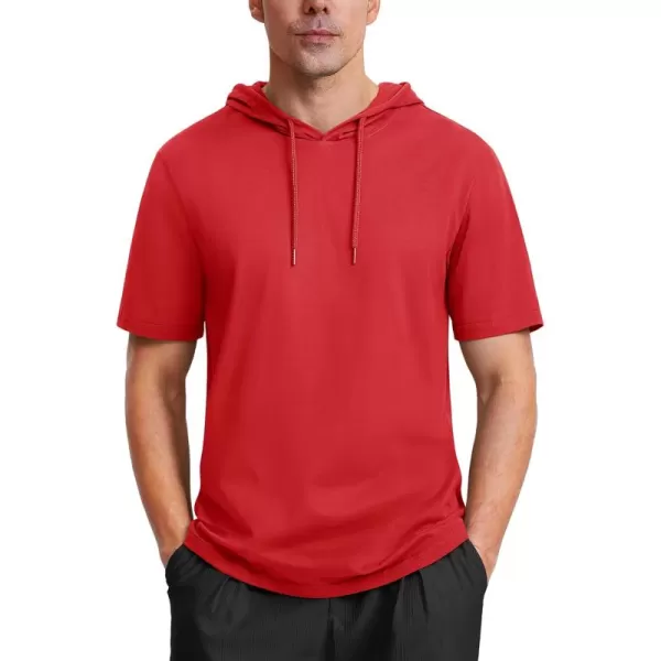 MAGCOMSEN Men's Short Sleeve Hoodie Cotton Hooded T Shirts Lightweight Sweatshirt Hoodies Pullover