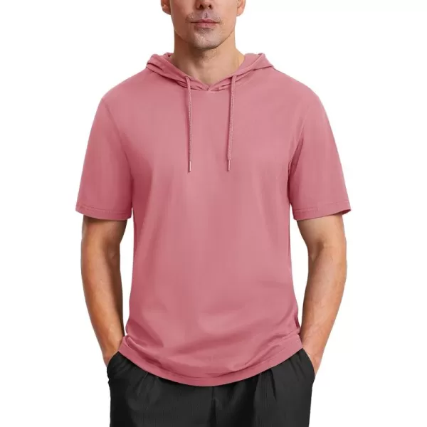 MAGCOMSEN Men's Short Sleeve Hoodie Cotton Hooded T Shirts Lightweight Sweatshirt Hoodies Pullover