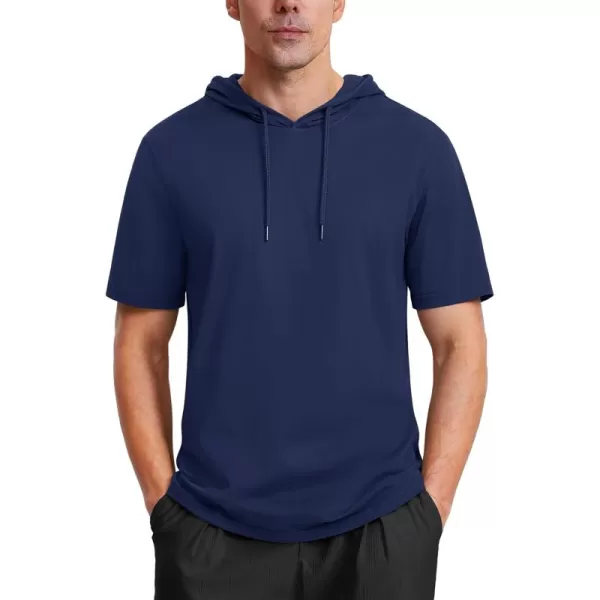 MAGCOMSEN Men's Short Sleeve Hoodie Cotton Hooded T Shirts Lightweight Sweatshirt Hoodies Pullover