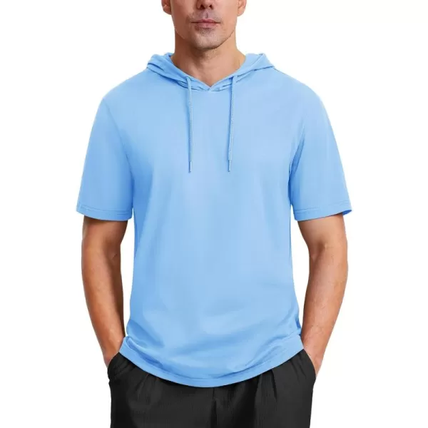 MAGCOMSEN Men's Short Sleeve Hoodie Cotton Hooded T Shirts Lightweight Sweatshirt Hoodies Pullover