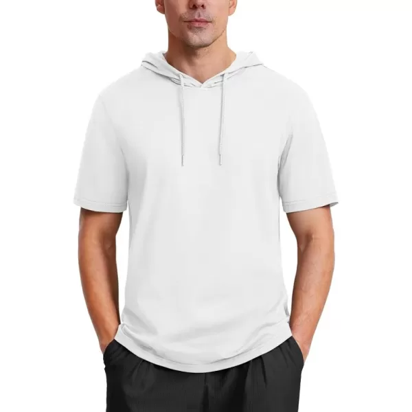 MAGCOMSEN Men's Short Sleeve Hoodie Cotton Hooded T Shirts Lightweight Sweatshirt Hoodies Pullover