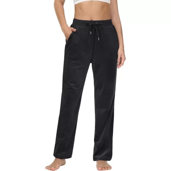 MAGCOMSEN Women's Fleece Pants Track Athletic Running Yoga Velour Pants Jogger Comfy Pajama Lounge Sweatpants