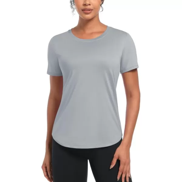 MAGCOMSEN Women's UPF 80+ Short Sleeve T Shirts Quick Dry Breathable Athletic Workout Gym Tops with Curve Hem