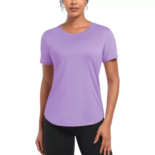 MAGCOMSEN Women's UPF 80+ Short Sleeve T Shirts Quick Dry Breathable Athletic Workout Gym Tops with Curve Hem