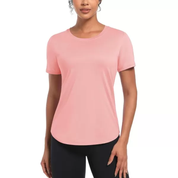 MAGCOMSEN Women's UPF 80+ Short Sleeve T Shirts Quick Dry Breathable Athletic Workout Gym Tops with Curve Hem