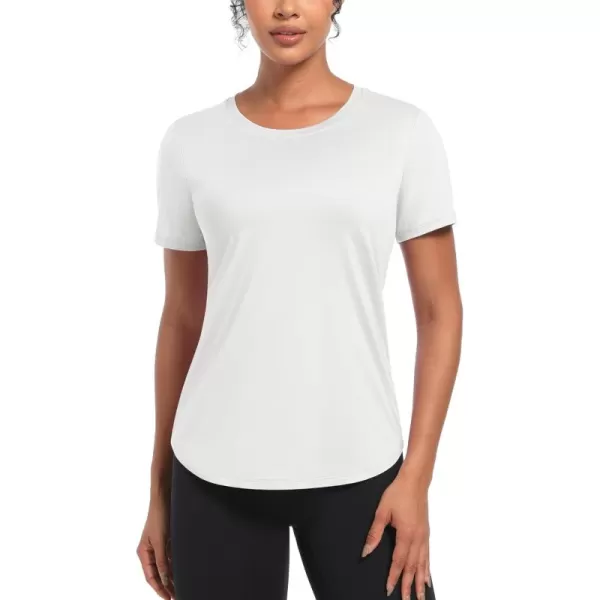 MAGCOMSEN Women's UPF 80+ Short Sleeve T Shirts Quick Dry Breathable Athletic Workout Gym Tops with Curve Hem