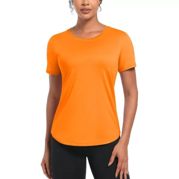 MAGCOMSEN Women's UPF 80+ Short Sleeve T Shirts Quick Dry Breathable Athletic Workout Gym Tops with Curve Hem