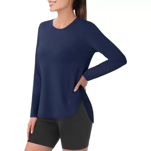 MAGCOMSEN Women's UPF 80+ UV T Shirts Long Sleeve Workout Tops Quick Dry Athletic Tees Gym Hiking Sun Shirt