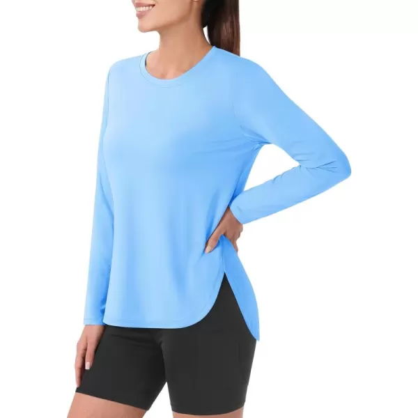 MAGCOMSEN Women's UPF 80+ UV T Shirts Long Sleeve Workout Tops Quick Dry Athletic Tees Gym Hiking Sun Shirt
